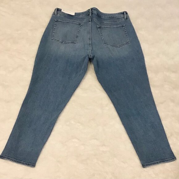 LOFT Outlet 16 NWT Skinny Ankle Curvy High Rise Women's Jeans Stretch Side Slit - Picture 3 of 7